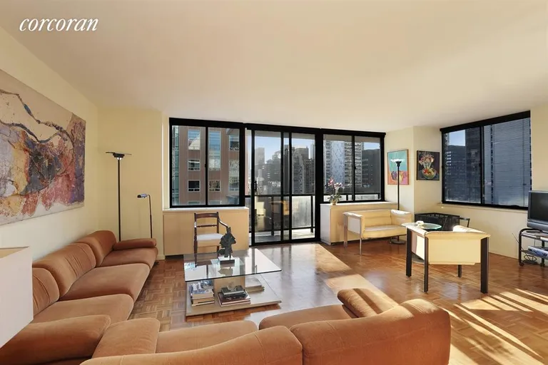 New York City Real Estate | View 255 East 49th Street, 30EF | Living Room | View 3