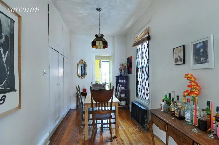 New York City Real Estate | View 512 MacDonough Street | Windowed dining room w. large closet | View 3