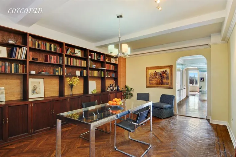 New York City Real Estate | View 320 Central Park West, 7B | Oversized Dining Room with Herringbone Floors | View 4