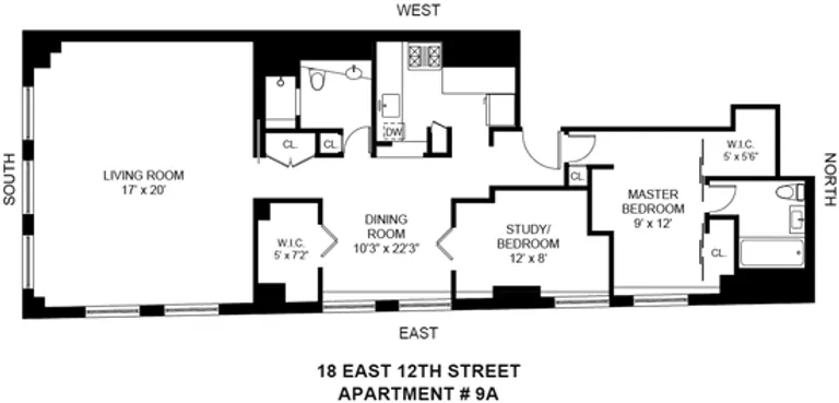 18 East 12th Street, 9A | floorplan | View 13