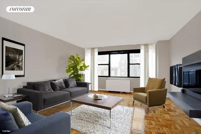 New York City Real Estate | View 201 EAST 25TH STREET, 12B | Traditional Staged Decor | View 3