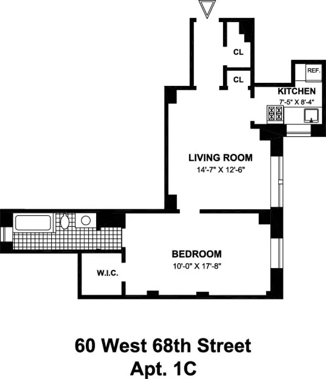 60 West 68th Street, 1C | floorplan | View 9