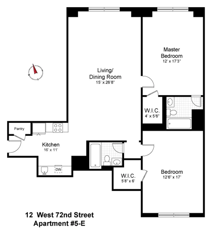 12 West 72Nd Street, 5E | floorplan | View 5