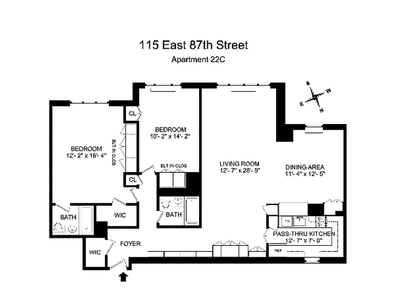 115 East 87th Street , 22C | floorplan | View 10