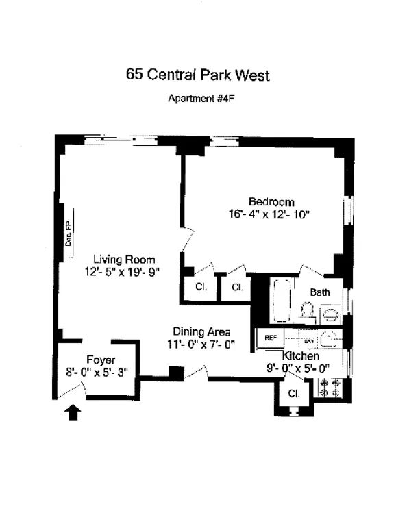65 Central Park West, 4F | floorplan | View 10