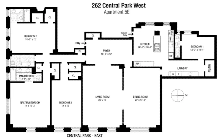 262 Central Park West, 5E | floorplan | View 19