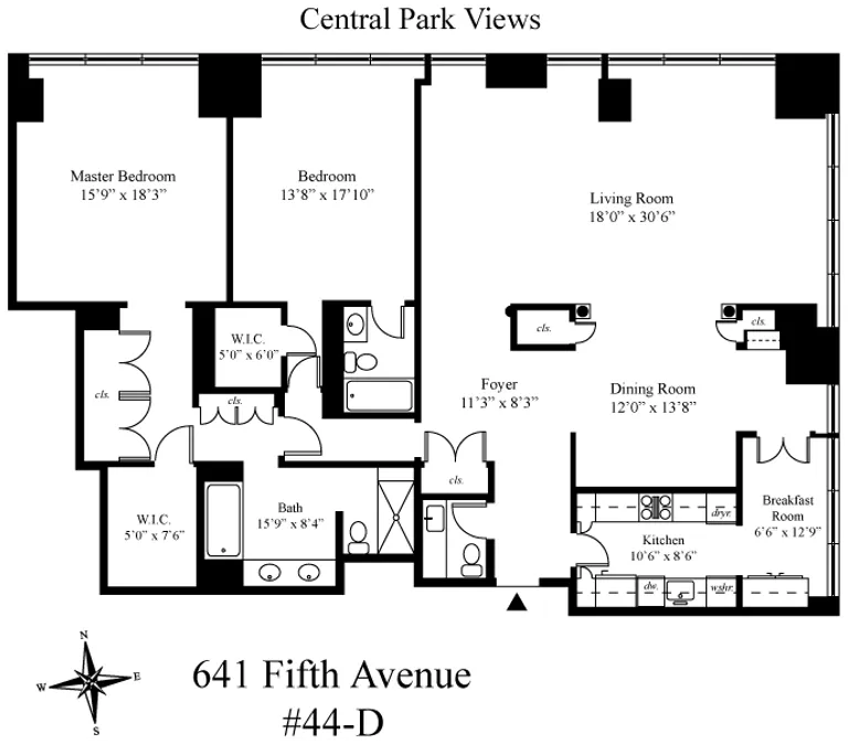 641 Fifth Avenue, 44D | floorplan | View 10