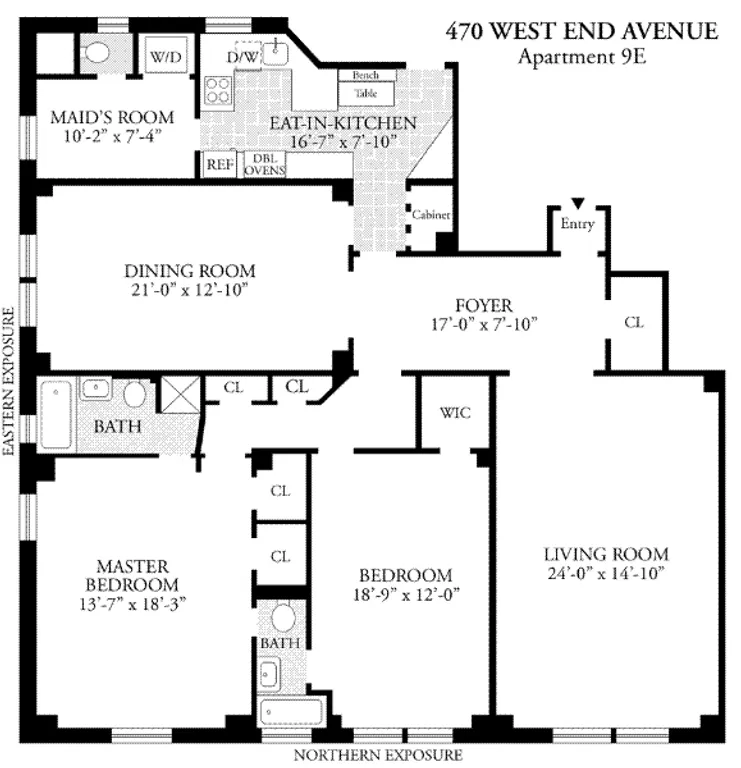 470 West End Avenue, 9E | floorplan | View 14
