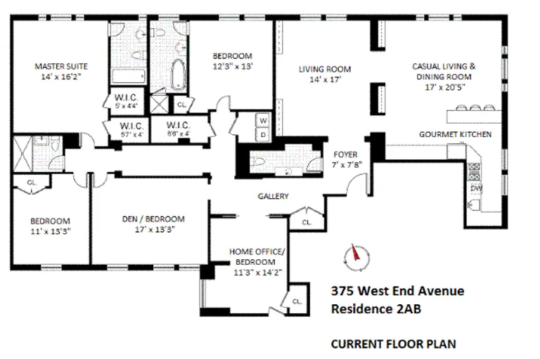 375 West End Avenue, 2AB | floorplan | View 14
