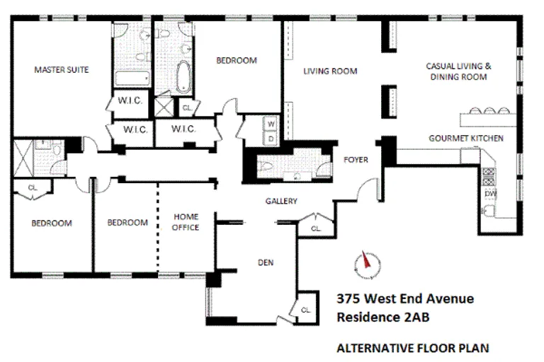 375 West End Avenue, 2AB | floorplan | View 15