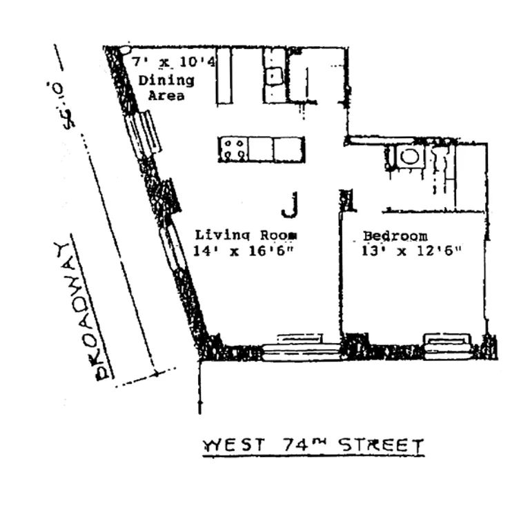 201 West 74th Street, 8J | floorplan | View 4
