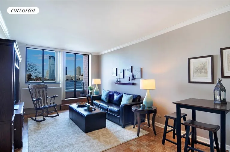 New York City Real Estate | View 380 Rector Place, 4N | Living Room | View 5