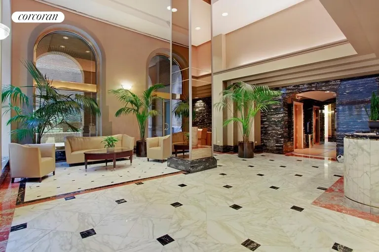 New York City Real Estate | View 45 East 25th Street, 22C | Elegant lobby of The Stanford Condominium. | View 6