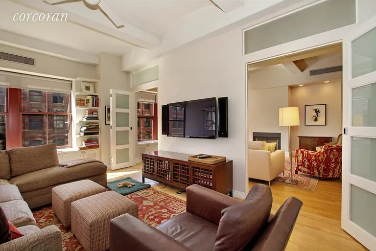 New York City Real Estate | View 27 North Moore Street, 6A | Media room/guest room with built in cabinetry | View 4
