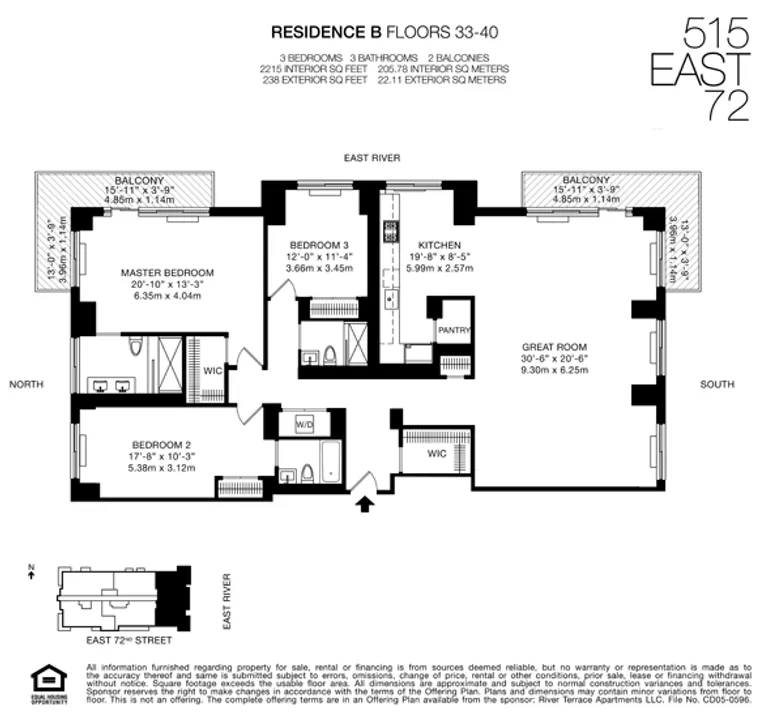 515 East 72nd Street, 40B | floorplan | View 11
