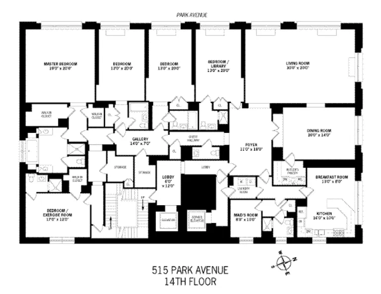 515 Park Avenue, 14 FL | floorplan | View 9