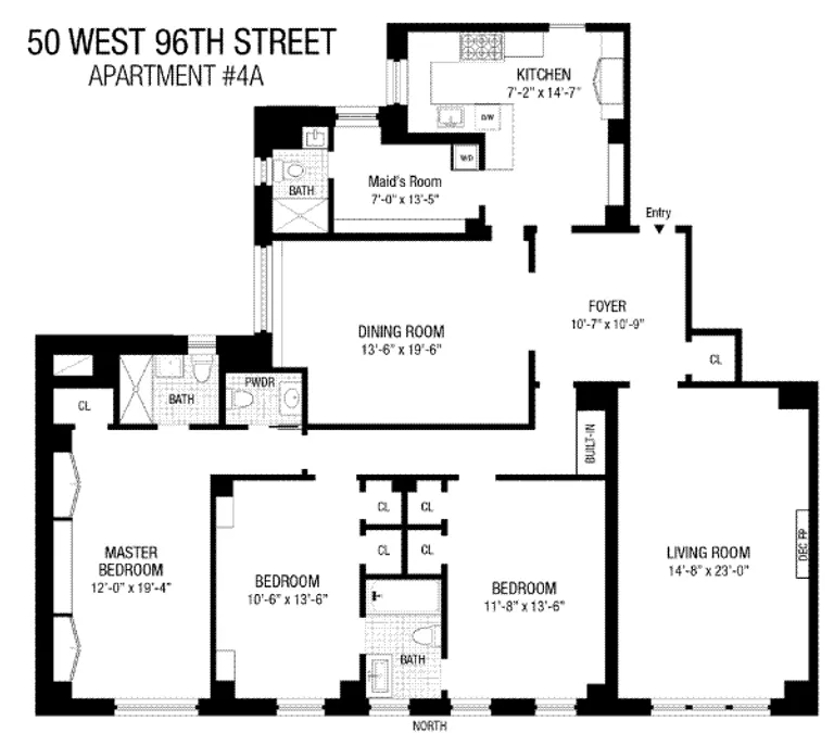 50 West 96th Street, 4A | floorplan | View 14