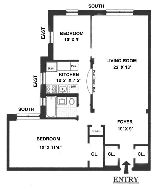 30 East 9th Street, 3BB | floorplan | View 6
