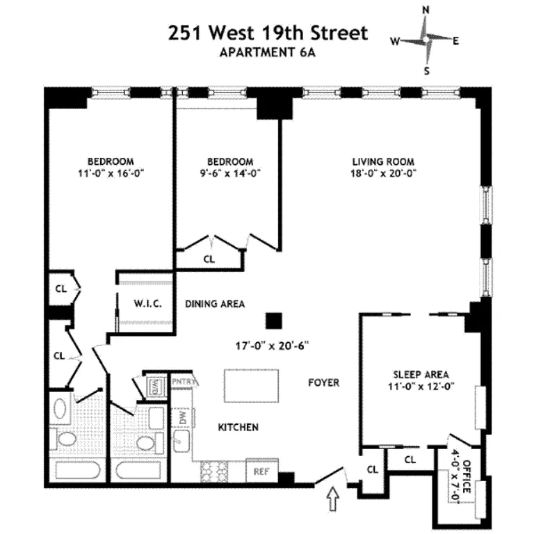 251 West 19th Street | floorplan | View 7