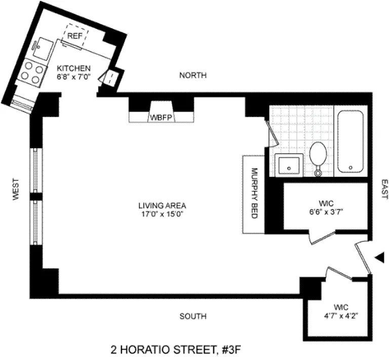 2 Horatio Street , 3F | floorplan | View 8