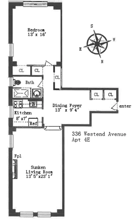 336 West End Avenue, 4E | floorplan | View 6