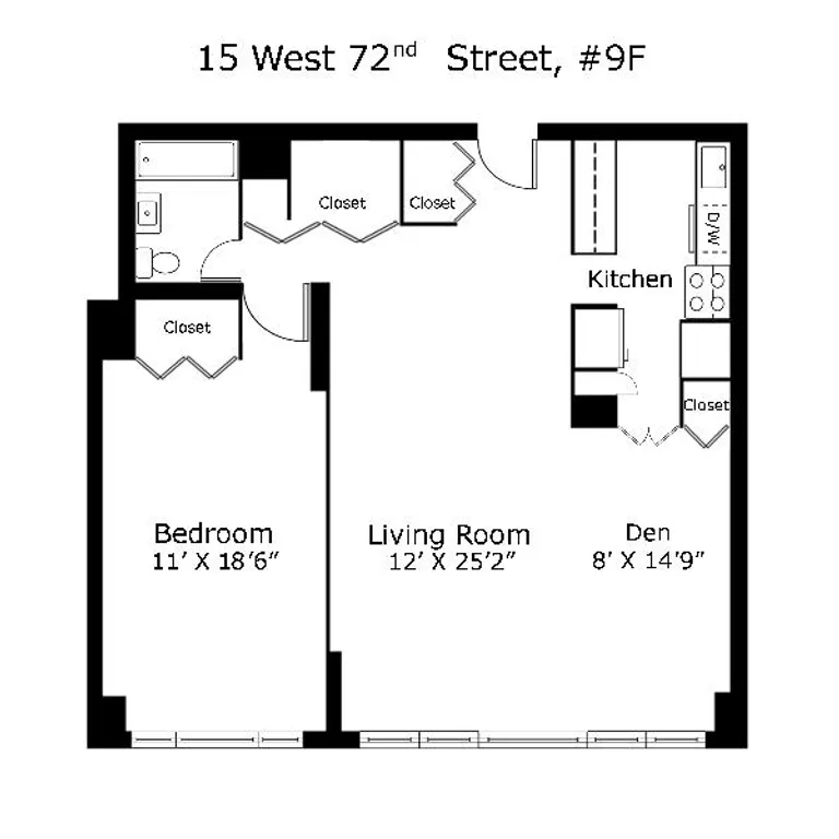 15 West 72Nd Street, 9F | floorplan | View 5