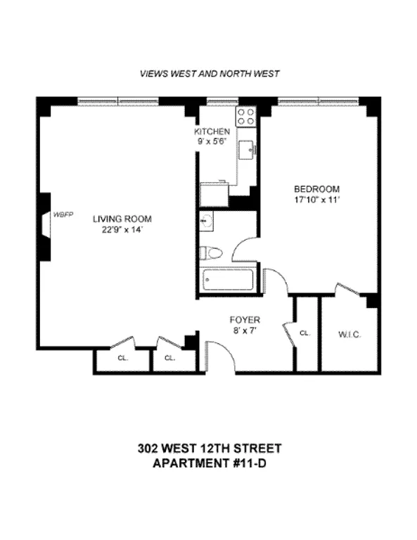 302 West 12th Street, 11D | floorplan | View 6