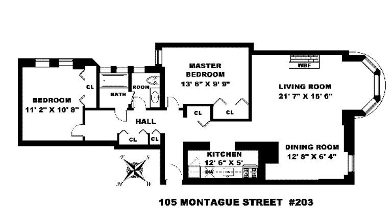 105 Montague Street, 203 | floorplan | View 4