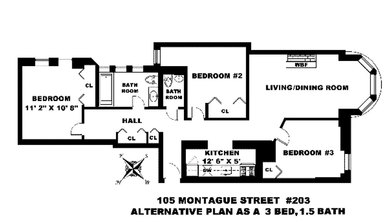 105 Montague Street, 203 | floorplan | View 5