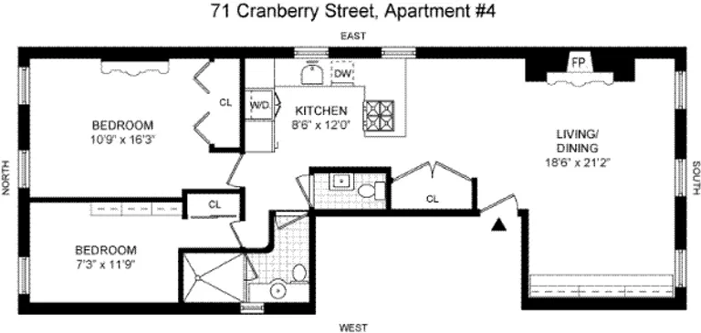 71 Cranberry Street, 4 | floorplan | View 7