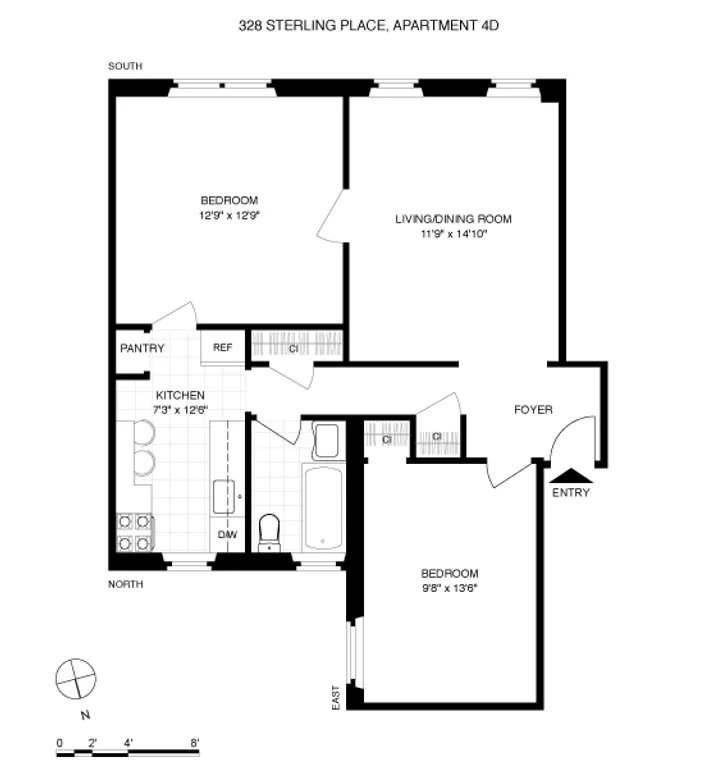 328 Sterling Place, 4d | floorplan | View 5