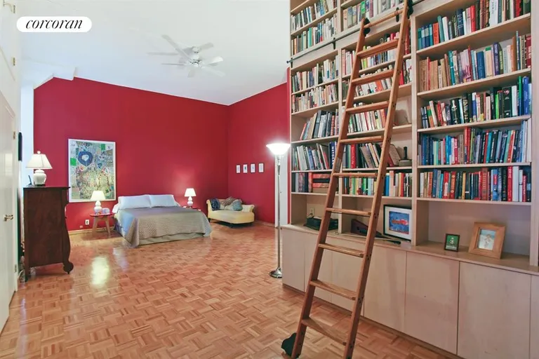 New York City Real Estate | View 423 Atlantic Avenue, 2AB | Master Bedroon w/ Library | View 4