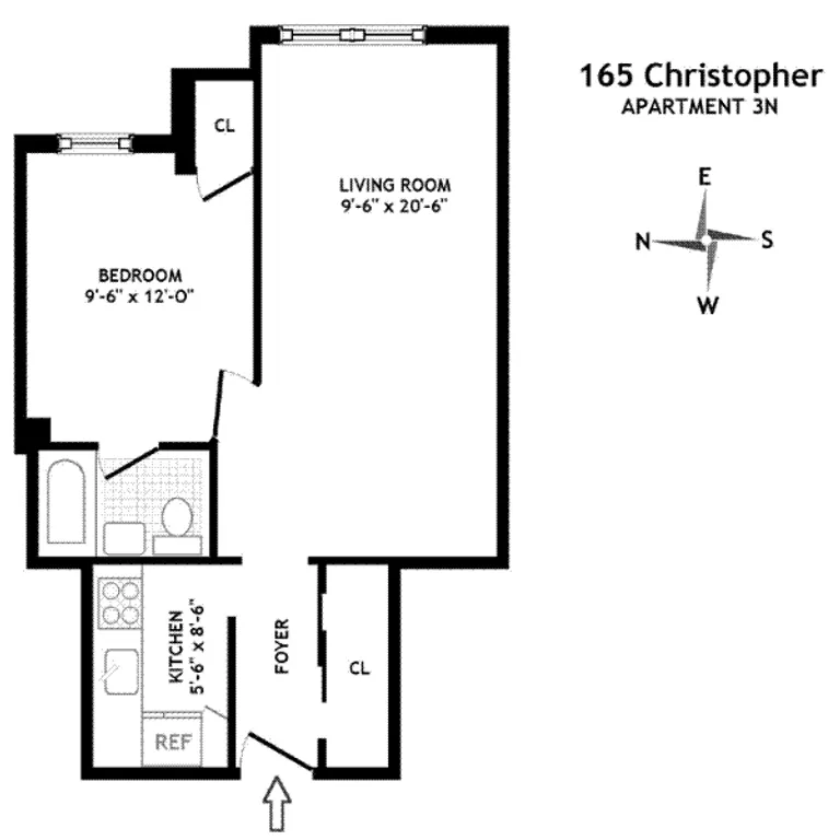 165 Christopher Street, 3N | floorplan | View 5