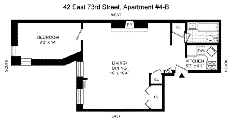 42 East 73rd Street, 4B | floorplan | View 4