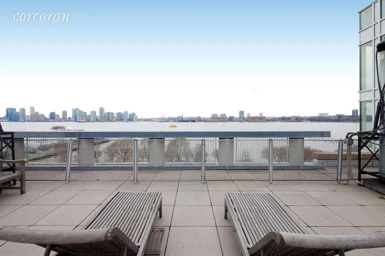 New York City Real Estate | View 167 Perry Street, 6C | Hudson River views from common roofdeck | View 6
