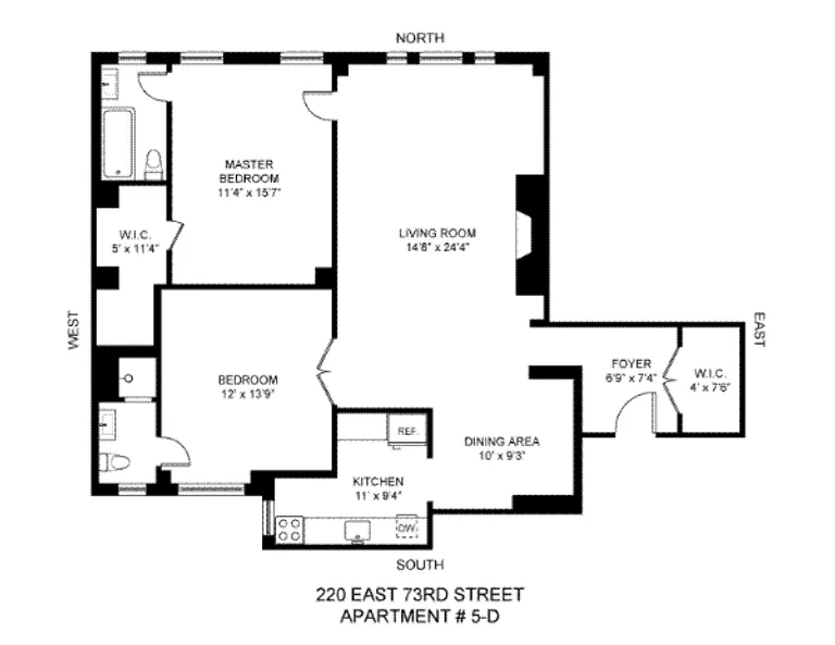 220 East 73rd Street, 5D | floorplan | View 5