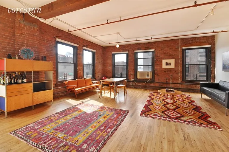 New York City Real Estate | View 119 North 11th Street, 3B | Living Room w. South and West Exposures | View 3