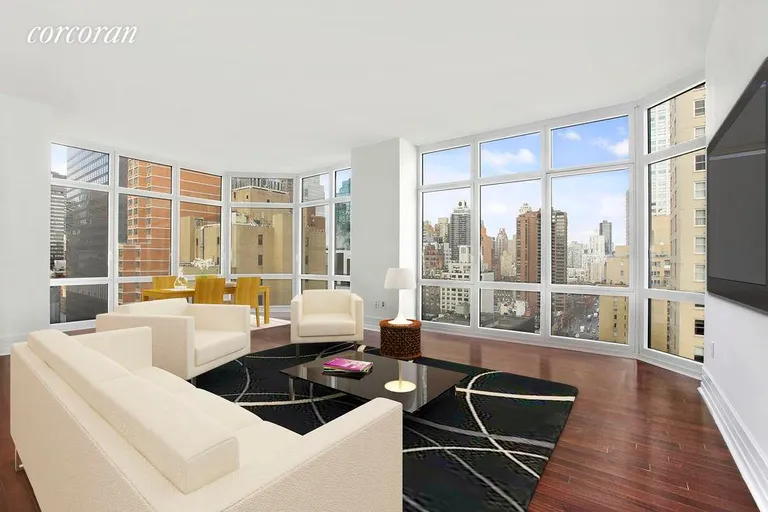 New York City Real Estate | View 300 East 55th Street, 19B | 300 East 55th Street, Unit 19B, Manhattan (06 Living FINAL VS DRAFT) | View 6