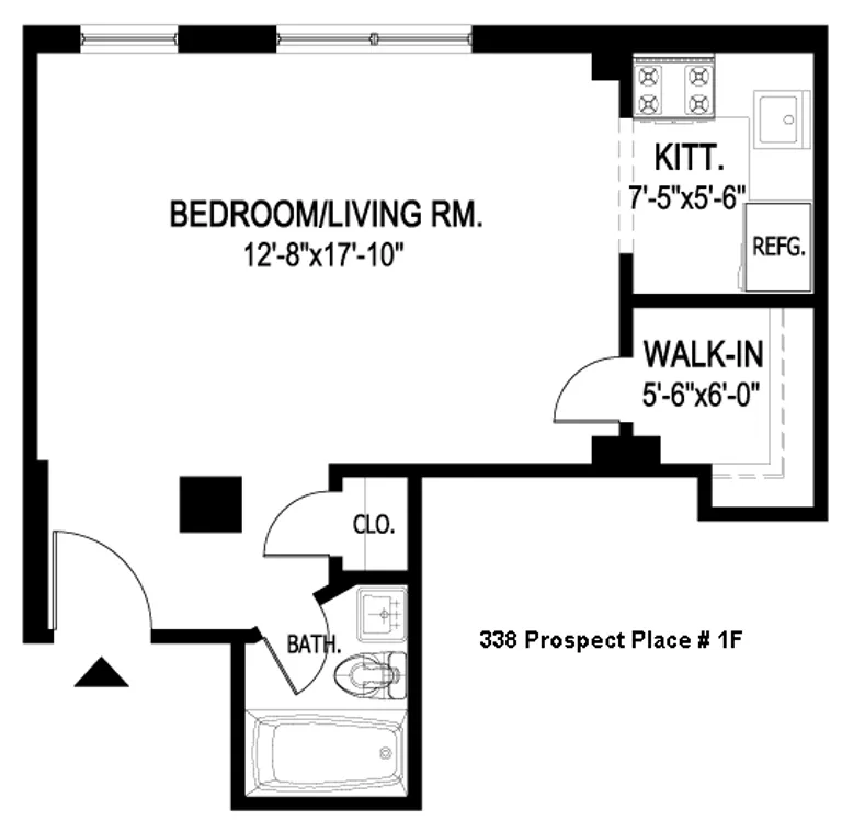 338 Prospect Place, 1F | floorplan | View 5