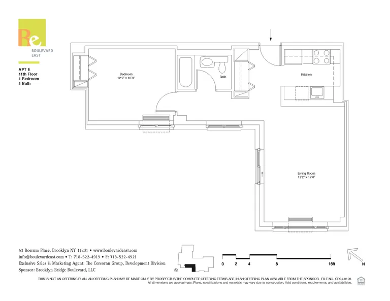 53 Boerum Place, 11E | floorplan | View 1