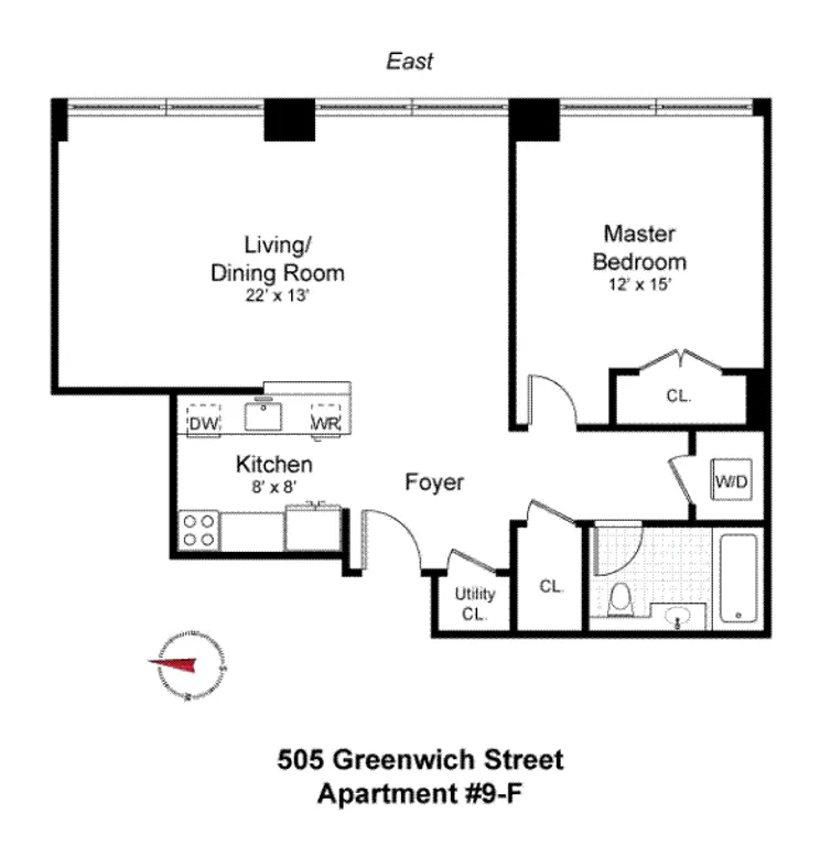 505 Greenwich Street, 9F | floorplan | View 5