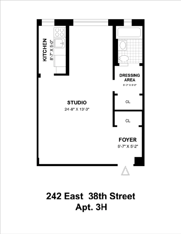 242 East 38th Street, 3H | floorplan | View 8