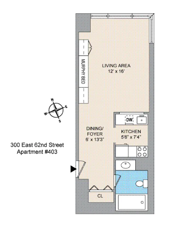 300 East 62Nd Street, 403 | floorplan | View 6