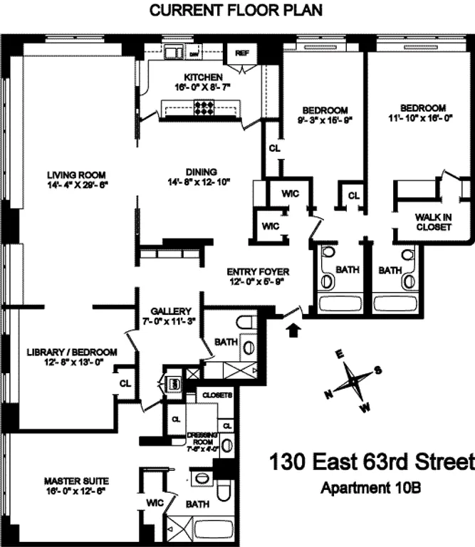 130 East 63rd Street, 10B | floorplan | View 13