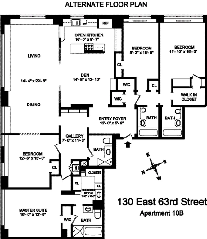 130 East 63rd Street, 10B | floorplan | View 14