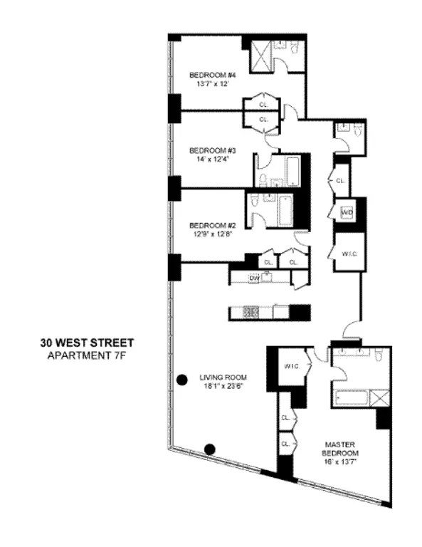 30 West Street, 7F | floorplan | View 5