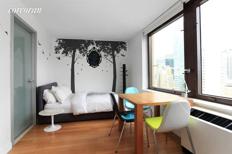 New York City Real Estate | View 100 West 39th Street, 42B | This large alcove is great for a sleeping area! | View 3