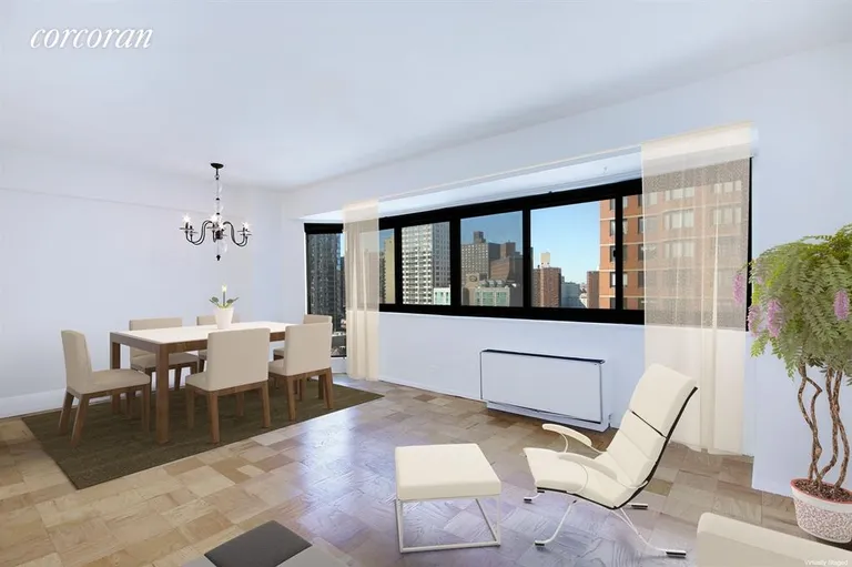 New York City Real Estate | View 1725 York Avenue, 19H | Living Room / Dining Room | View 2