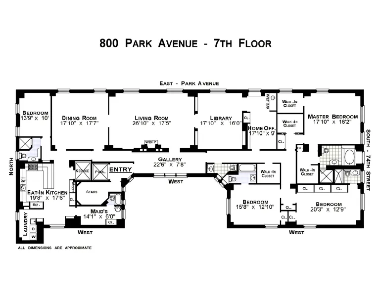 800 Park Avenue, 7FLR | floorplan | View 2