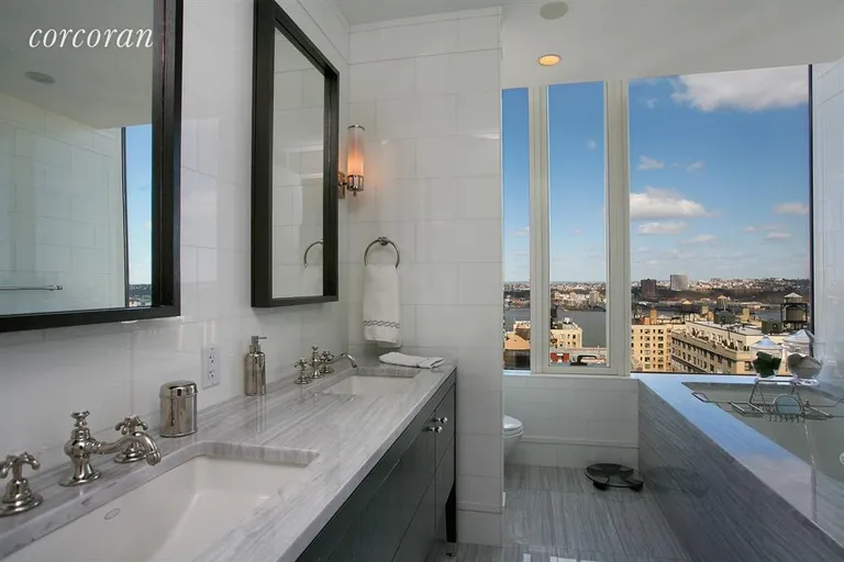 New York City Real Estate | View 245 West 99th Street, 21B | Master Bathroom | View 9